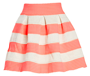 DAILYLOOK Striped Bandage Bell Skirt