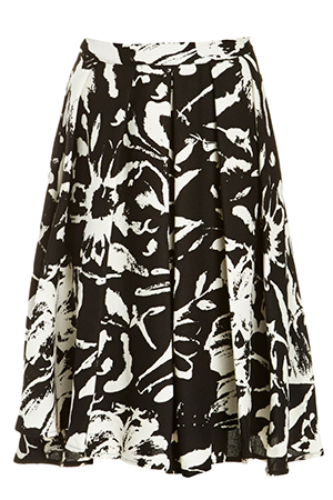 Lucy Paris Floral Pleated Midi Skirt