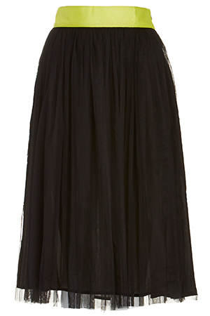 Lucy Paris Layered Tulle Midi Skirt