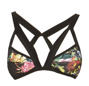 Floral Print Strappy Bralette