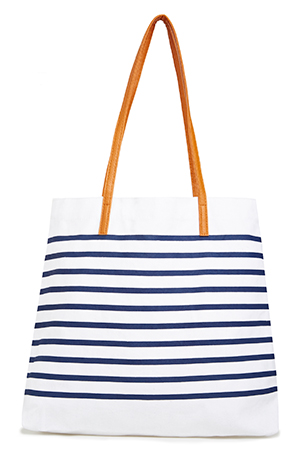 Canvas Striped Tote