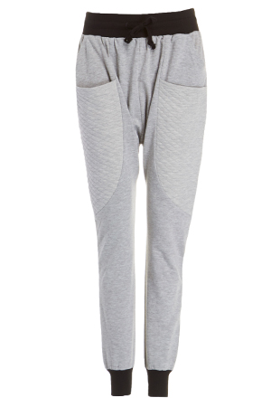 Quilted Pocket Harem Sweatpants