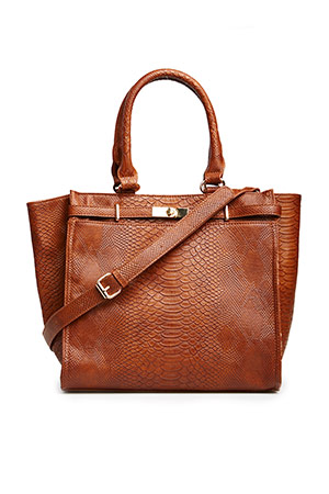 Reptile Embossed Work Tote