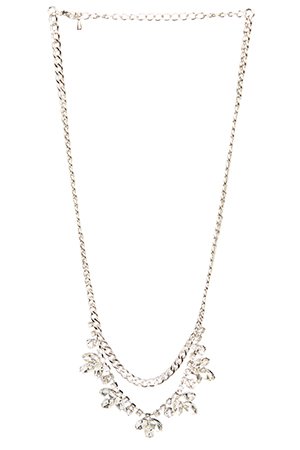 DAILYLOOK Crystal Vine Chain Necklace