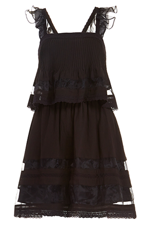 J.O.A. Lace Strap Tiered Dress