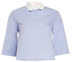 Boxy Collared Open Back Top