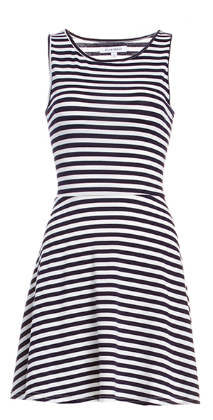 Glamorous Stripe Open Back Skater Dress