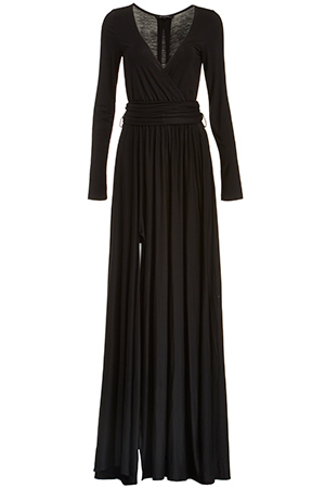 Vivian Jersey Knit Wrap Maxi Dress