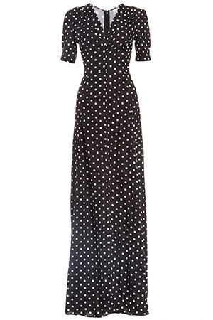 DAILYLOOK Sultry Polka Dot Maxi Dress