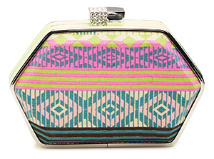 Colorful Geometric Box Clutch