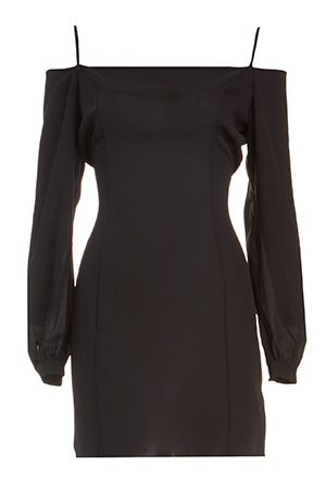 June & Hudson Off The Shoulder Dress in Black | DAILYLOOK
