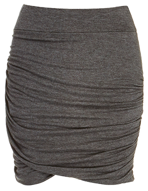 DAILYLOOK Ruching Bodycon Mini Skirt