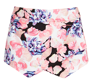 DAILYLOOK Floral Print Origami Skort