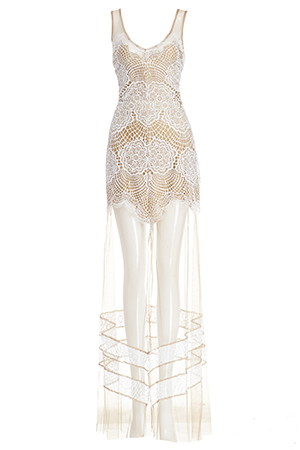 For Love & Lemons Lace Antigua Maxi Dress