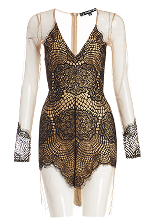 For Love & Lemons Lace Antigua Mini Dress