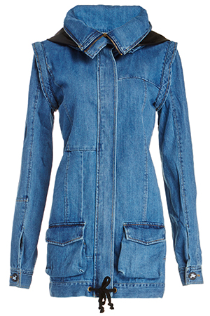 One Teaspoon Zeppelin Convertible Leather Duffle Jacket