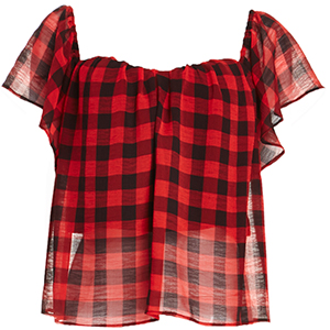 Line & Dot Empire Records Buffalo Plaid Top