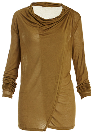 LAmade Gauzy Draped Front Cardigan