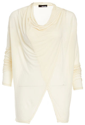 LAmade Gauzy Draped Front Cardigan