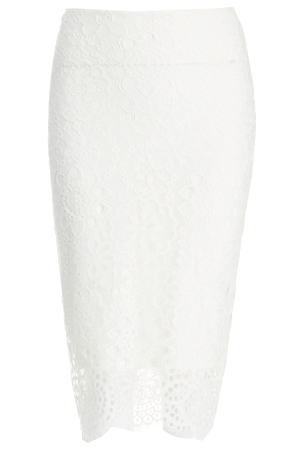 For Love & Lemons Holly Lace Pencil Skirt
