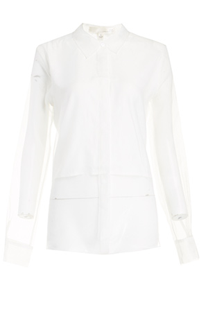 JOA Collar Sheer Dress Shirt