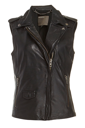 MUUBAA Limited Lynn Sleeveless Leather Biker Vest