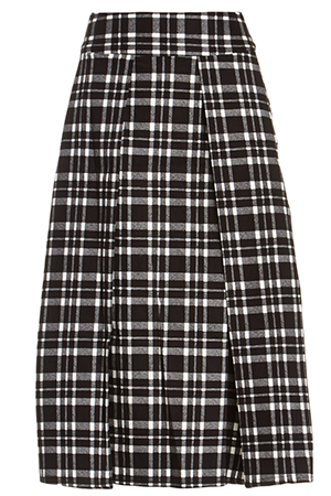 J.O.A. Plaid Midi Skirt