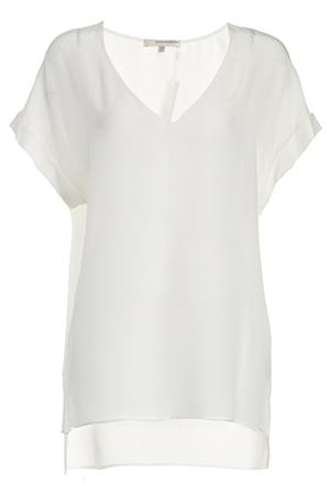Lavender Brown x DAILYLOOK Silk V-Neck Top