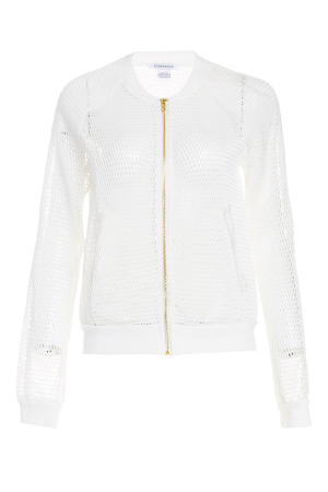 Glamorous Fishnet Bomber Jacket