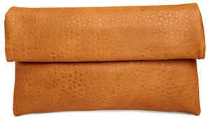 Langston Vegan Leather Double Fold Over Clutch