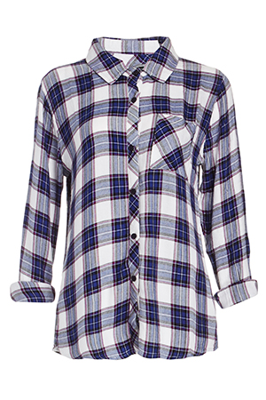 Rails Hunter Button Down Plaid Shirt in Purple | DAILYLOOK