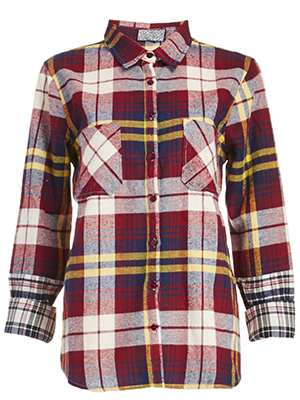Lucca Couture Plaid Flannel Shirt