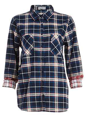 Lucca Couture Plaid Flannel Shirt