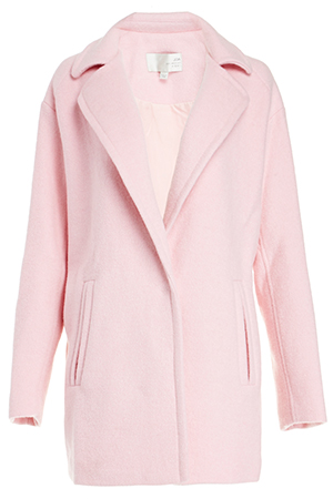 J.O.A. Oversized Lapel Coat in Pink | DAILYLOOK