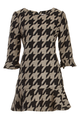 J.O.A. Houndstooth Dress