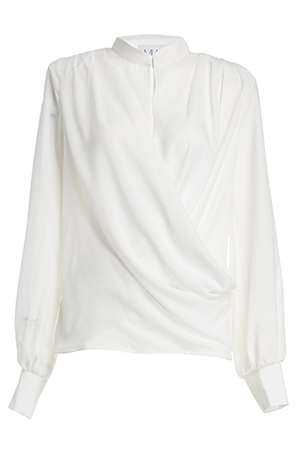 MLM Chiffon Shoulder Blouse in Ivory | DAILYLOOK