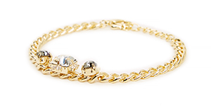 J.O.A. Antique Chain Jeweled Bracelet