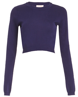 Knit Long Sleeve Crop Top