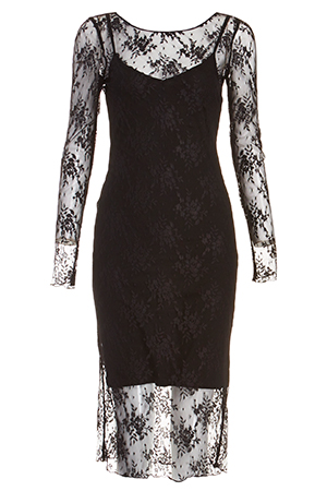 Line & Dot Depp Lace Midi Dress