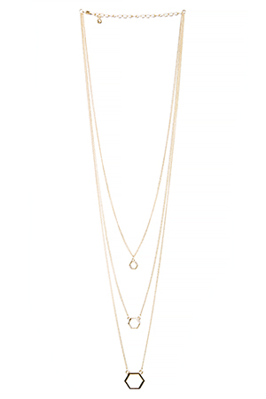 DAILYLOOK Geometric Layered Necklace