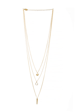 DAILYLOOK Stacked Geo Necklace