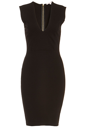 Plunge Neck Bodycon Dress