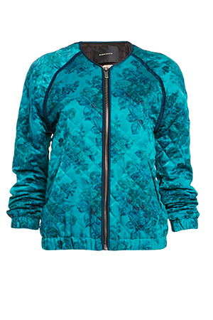 Maison Scotch Floral Quilted Bomber Jacket