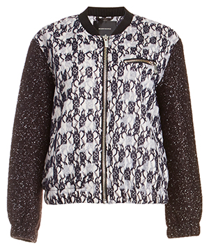 Maison Scotch Lace Relaxed Fit Bomber Jacket