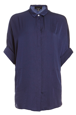 Satin Button Down Blouse