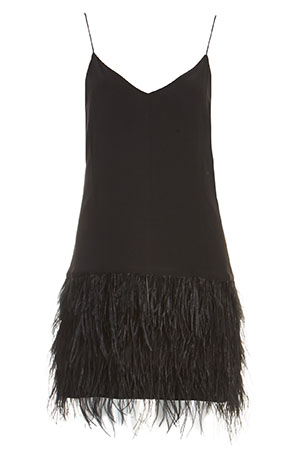 SAYLOR Silk Mia Feather Dress