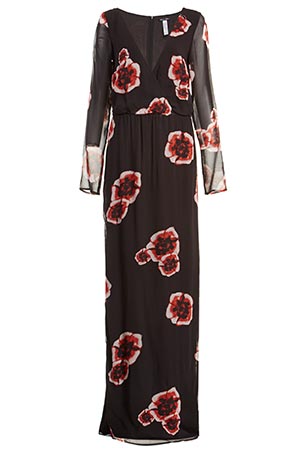 Winston White Floral Scarlet Dress