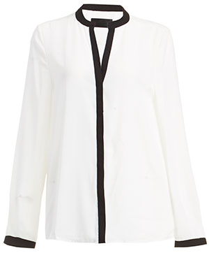 Blaque Label 2 Tone Poly-Crepe Blouse