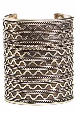 Natalie B Azteca 3 Tribal Cuff Bracelet