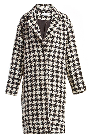 Glamorous Houndstooth Wool Coat